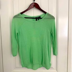 Cynthia Rowley Linen Blend Lightweight Mint Green Sweater SZ XS